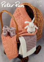 Knitting Pattern - Peter Pan P1271 - Merino Baby DK - Blankets and Teddy Boots